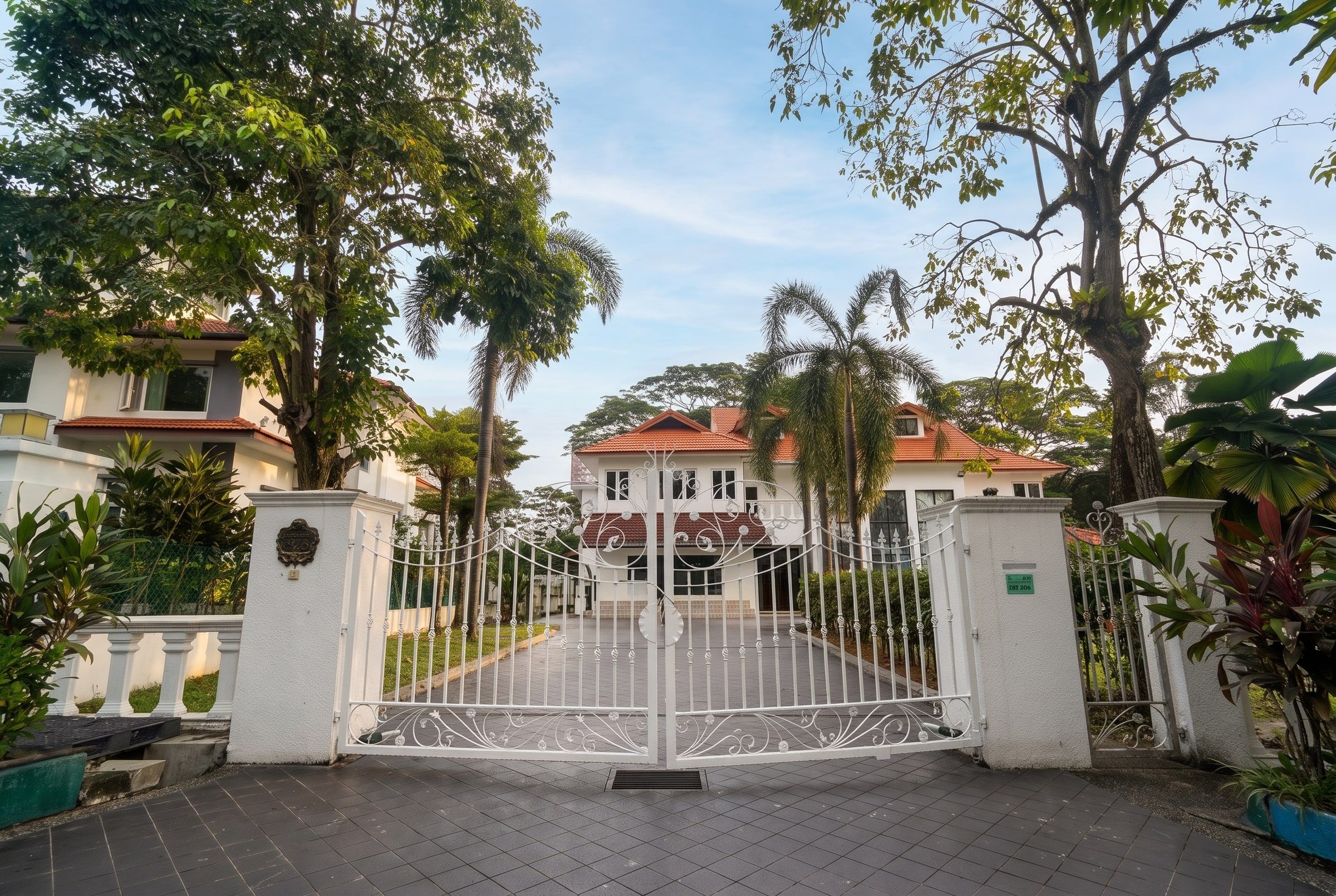 Gated entrance of Trivelle Care at Lot 206, Country Heights